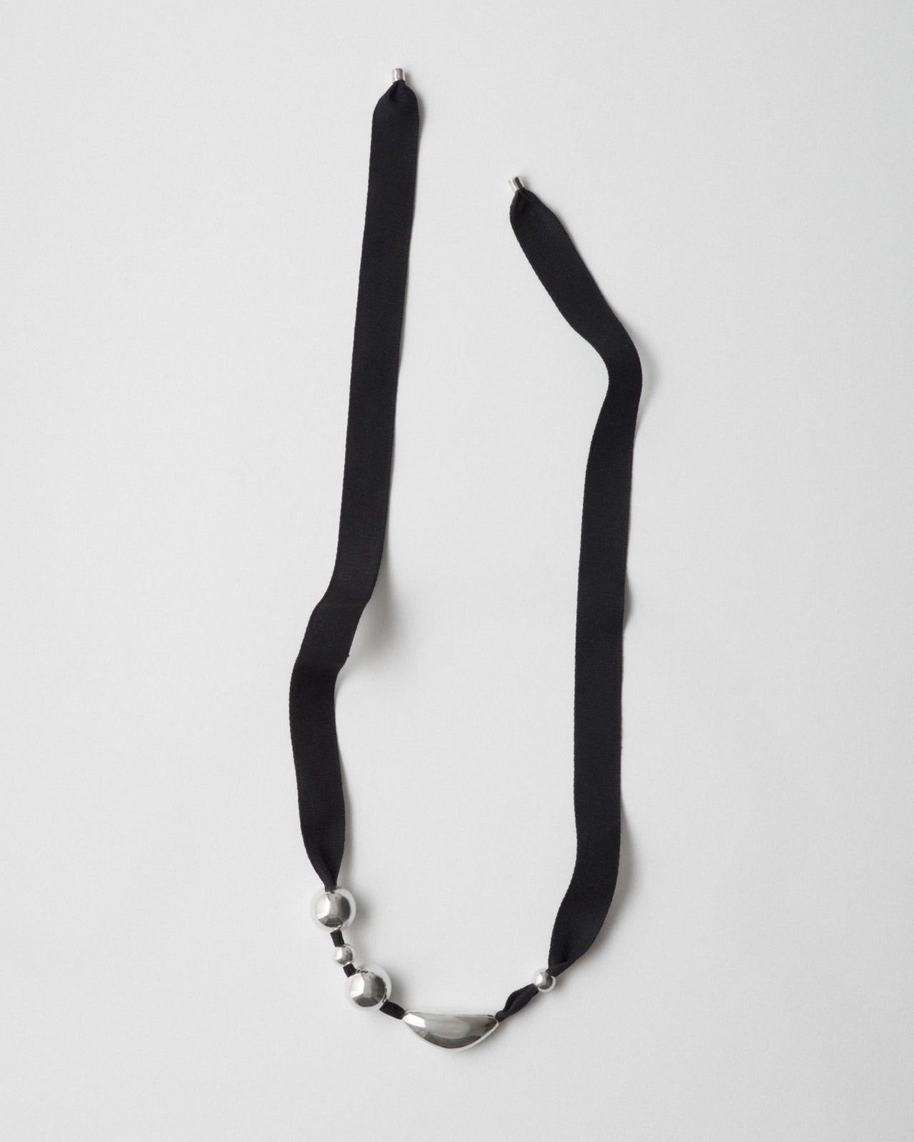 COLLIER GRIGRIS - ARGENT 925 ET SOIE NOIRE